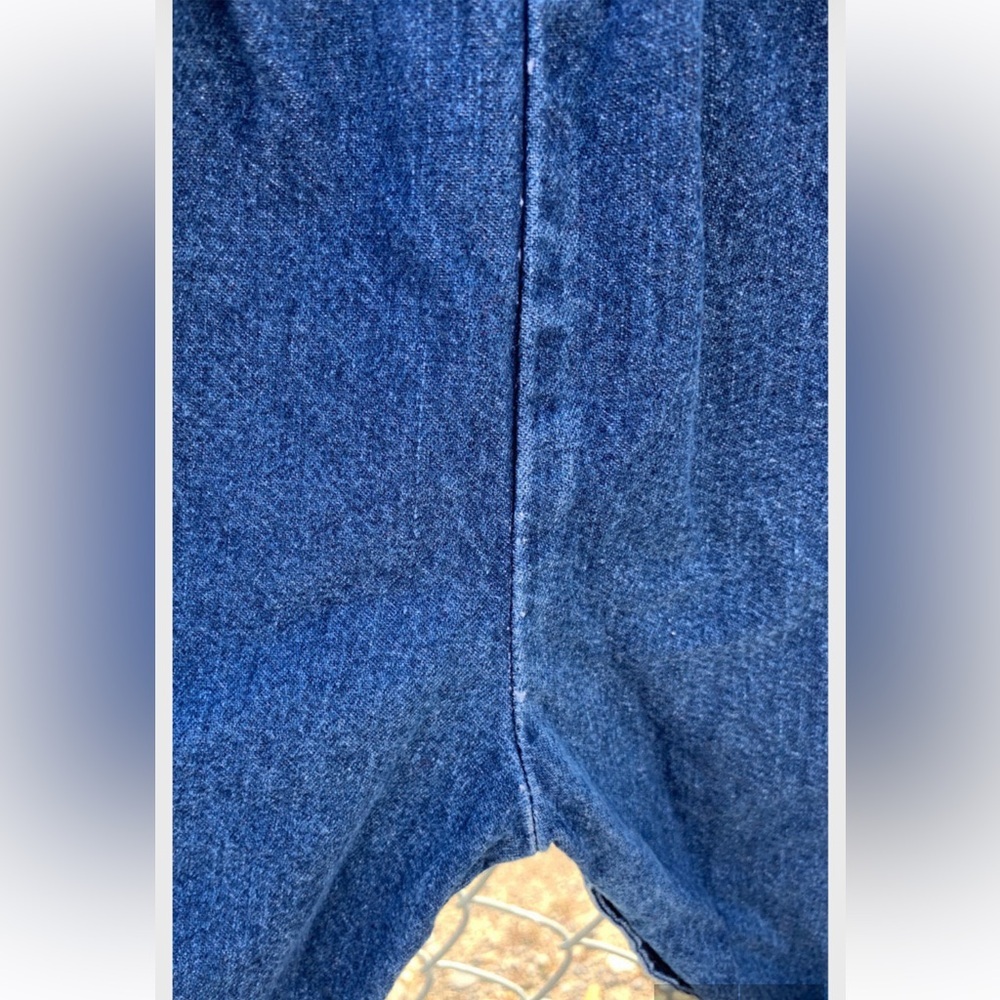 Vtg OshKosh B'Gosh Bubble Overalls Dark Denim Candy Pink Patch 2T Kidcore - Picture 6 of 6